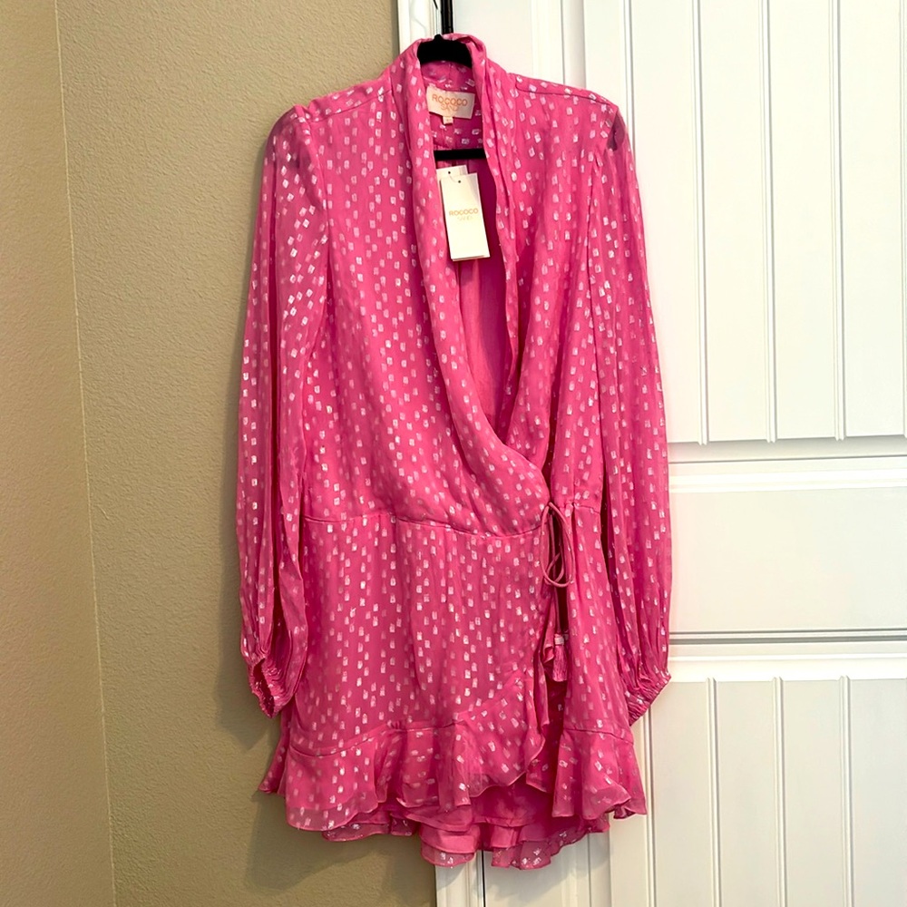 Rococo Sand mini dress. Size L. Fuchsia